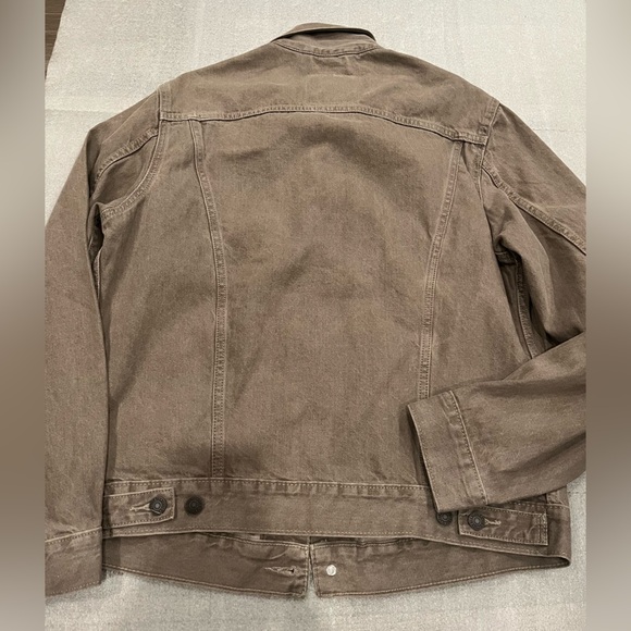 [M]Levi Strauss Brown Vintage Fit Denim Jean Trucker Jacket - Picture 8 of 9